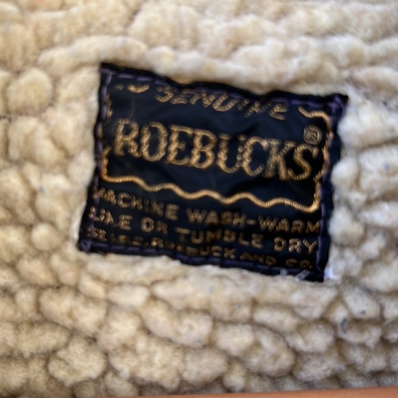 Vintage 1970's Sears Roebucks Western Sherpa Lined Denim Jean Jacket Medium USA - Picture 2 of 4